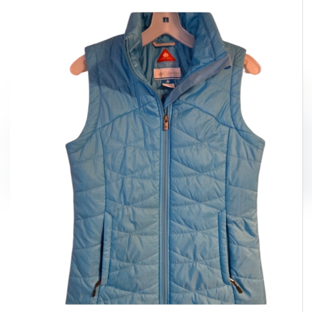 Columbia Women's Light Blue Quilted Vest Size Small